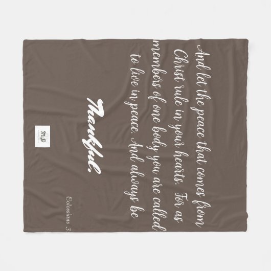 Thankful Fleece Blanket (Voorkant (Horizontaal))