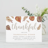 Thankful Foliage | Thanksgiving binnenuitnodiging Kaart (Staand voorkant)