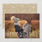 Thankful Foliage | Thanksgiving-fotokaart Feestdagenkaart (Voorkant / Achterkant)