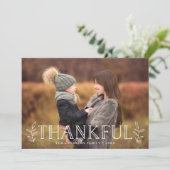 Thankful Foliage | Thanksgiving-fotokaart Feestdagenkaart (Staand voorkant)