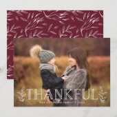 Thankful Foliage | Thanksgiving-fotokaart Feestdagenkaart (Voorkant / Achterkant)