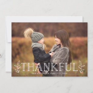 Thankful Foliage Thanksgiving-fotokaart Feestdagenkaart