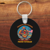 Thankful For Dom – Proud American Veteran Thanksgi Sleutelhanger (Voorkant)