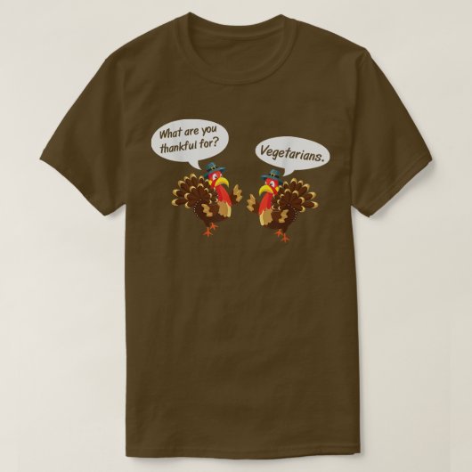 Thankful for Vegetarians Thanksgiving Funny  T-shirt (Design voorkant)