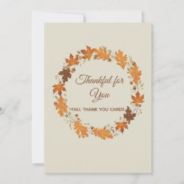 Thankful for You Fall Thank You Cards Bedankkaart