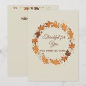 Thankful for You Fall Thank You Cards Bedankkaart (Voorkant / Achterkant)