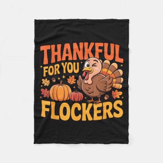 Thankful For You Flockers  Fleece Deken (Voorkant)