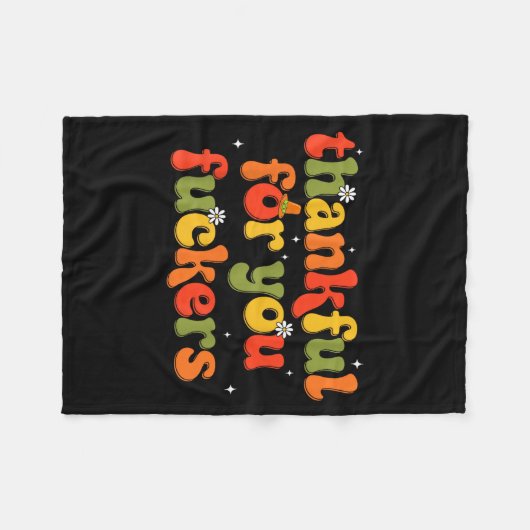 Thankful For You Forers  Fleece Deken (Voorkant (Horizontaal))