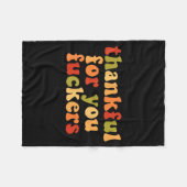 Thankful For You Forers  Fleece Deken (Voorkant (Horizontaal))