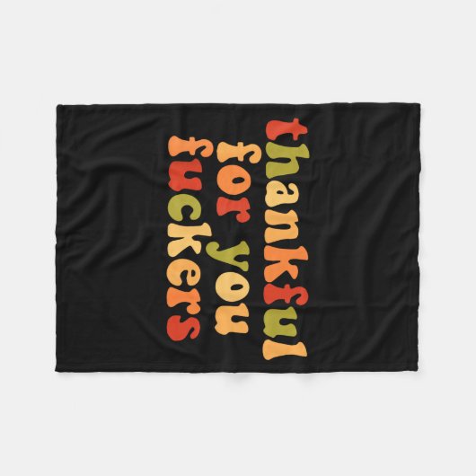 Thankful For You Forers  Fleece Deken (Voorkant (Horizontaal))