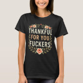 Thankful For You Forers Funny Retro Thanksgiving M T-shirt (Voorkant)