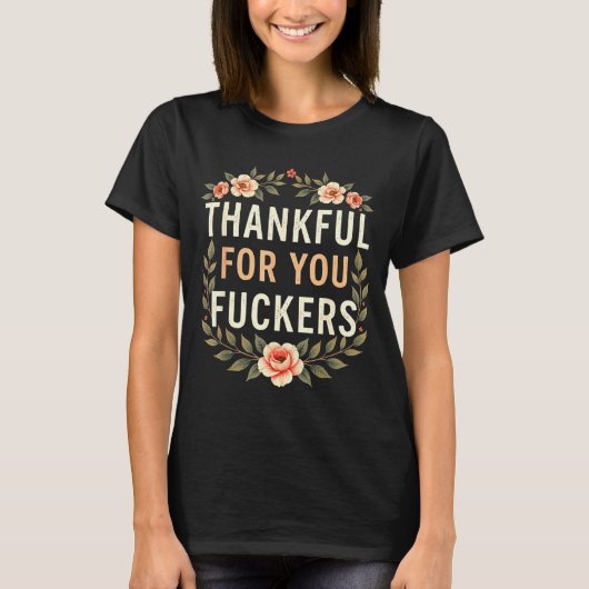 Thankful For You Forers Funny Retro Thanksgiving M T-shirt (Voorkant)