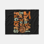 Thankful For You Forers, Funny Thanksgiving Fleece Deken (Voorkant (Horizontaal))