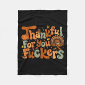 Thankful For You Forers, Funny Thanksgiving Fleece Deken (Voorkant)