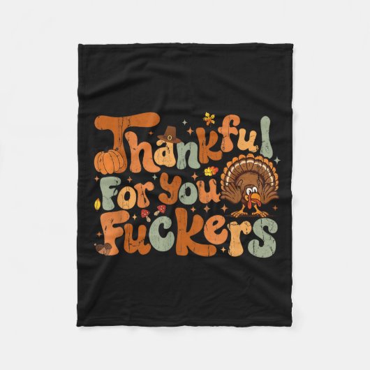 Thankful For You Forers, Funny Thanksgiving Fleece Deken (Voorkant)