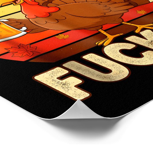 Thankful For You Forers Thanksgiving Happy Turkey Poster (Hoek)