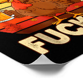 Thankful For You Forers Thanksgiving Happy Turkey Poster (Hoek)