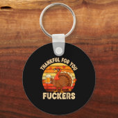 Thankful For You Forers Thanksgiving Happy Turkey  Sleutelhanger (Voorkant)