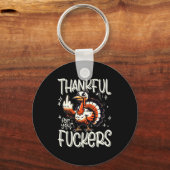 Thankful For You Forers Thanksgiving Happy Turkey Sleutelhanger (Voorkant)