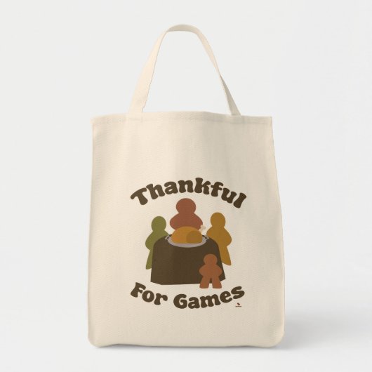Thankful Games Thanksgiving Boardgame Motto Art Tote Bag (Voorkant)