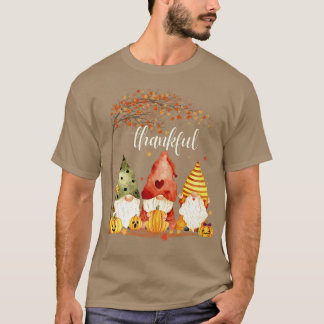 Thankful Gnome Hallo Autumn Herfst Season Thanksgi T-shirt