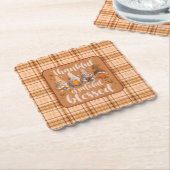 Thankful Gnomes – Autumn Blessings Kartonnen Onderzetters (Gebogen)