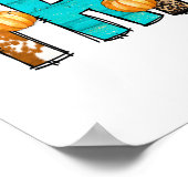 Thankful Gnomes Herfst Thanksgiving Autumn Pumpkin Poster (Hoek)