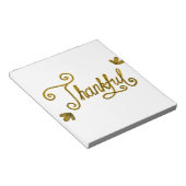 Thankful gold lettering notitieblok (Schuin)