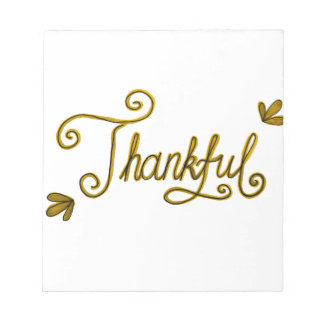 Thankful gold lettering notitieblok