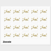 Thankful gold lettering vierkante sticker (Vel)