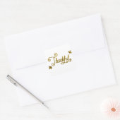 Thankful gold lettering vierkante sticker (Envelop)