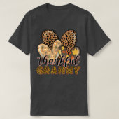 Thankful Granny Cheetah Heart Granny Life Herfst T T-shirt (Design voorkant)