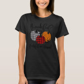 Thankful Grateful And Blessed Pumpkin Fall Leopard T-shirt (Voorkant)