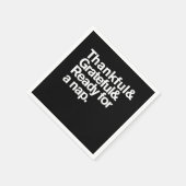 Thankful Grateful and Ready For a Nap Funny Thanks Servet (Hoek)