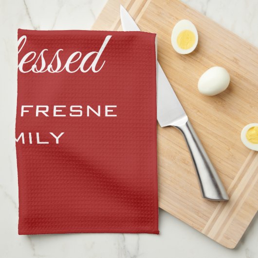 "Thankful, Grateful & Bless" keukenhanddoek (Quarter Fold)