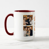 Thankful Grateful Blessed 4 Foto Name Coffee Mok (Links)