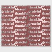 Thankful Grateful Blessed Autumn Cadeaupapier (Vlak)