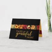Thankful Grateful Blessed Autumn Collage Kaart (Voorkant)
