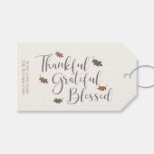 Thankful Grateful Blessed Autumn laat Typografie a Cadeaulabel (Voorkant (Horizontaal))