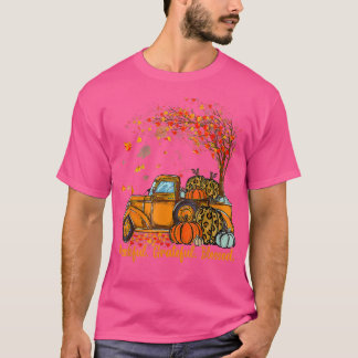 Thankful Grateful Blessed Autumn Truck Falling Lea T-shirt