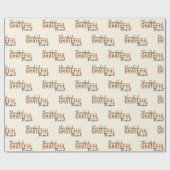 Thankful Grateful Blessed Cheetah Print Typografie Cadeaupapier (Vlak)