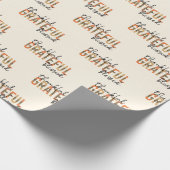 Thankful Grateful Blessed Cheetah Print Typografie Cadeaupapier (Hoek)