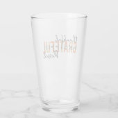 Thankful Grateful Blessed Cheetah Print Typografie Glas (Achterkant)