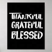 Thankful Grateful Blessed Christmas Shirts For Men Poster (Voorkant)