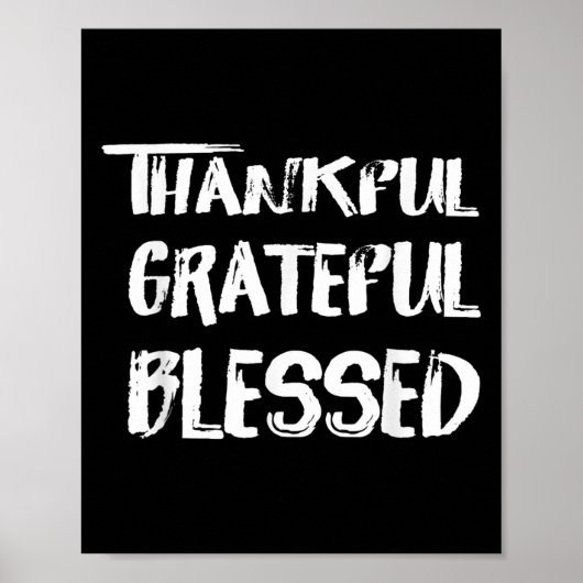 Thankful Grateful Blessed Christmas Shirts For Men Poster (Voorkant)