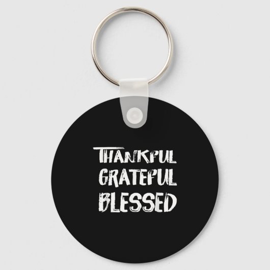 Thankful Grateful Blessed Christmas Shirts For Men Sleutelhanger (Voorkant)