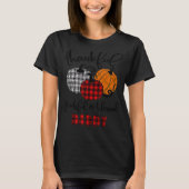 Thankful Grateful Blessed Daddy Autumn Fall Pumpki T-shirt (Voorkant)