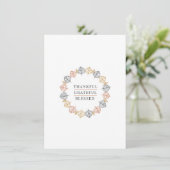 "Thankful Grateful Blessed" Elegant Autumn Wreath  Feestdagenkaart (Staand voorkant)