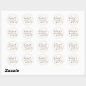 Thankful Grateful Blessed Fall laat Typografie Ronde Sticker (Vel)