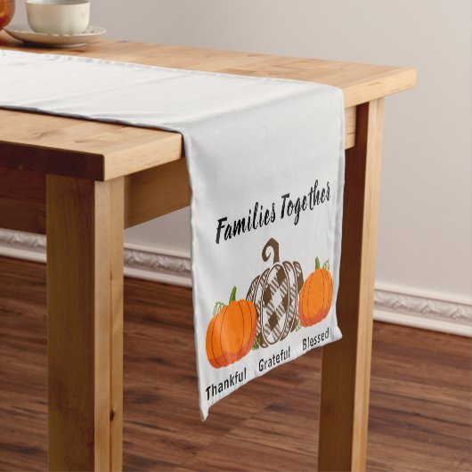 Thankful Grateful Blessed Families Together  Korte Tafelloper (Voorbeeld)